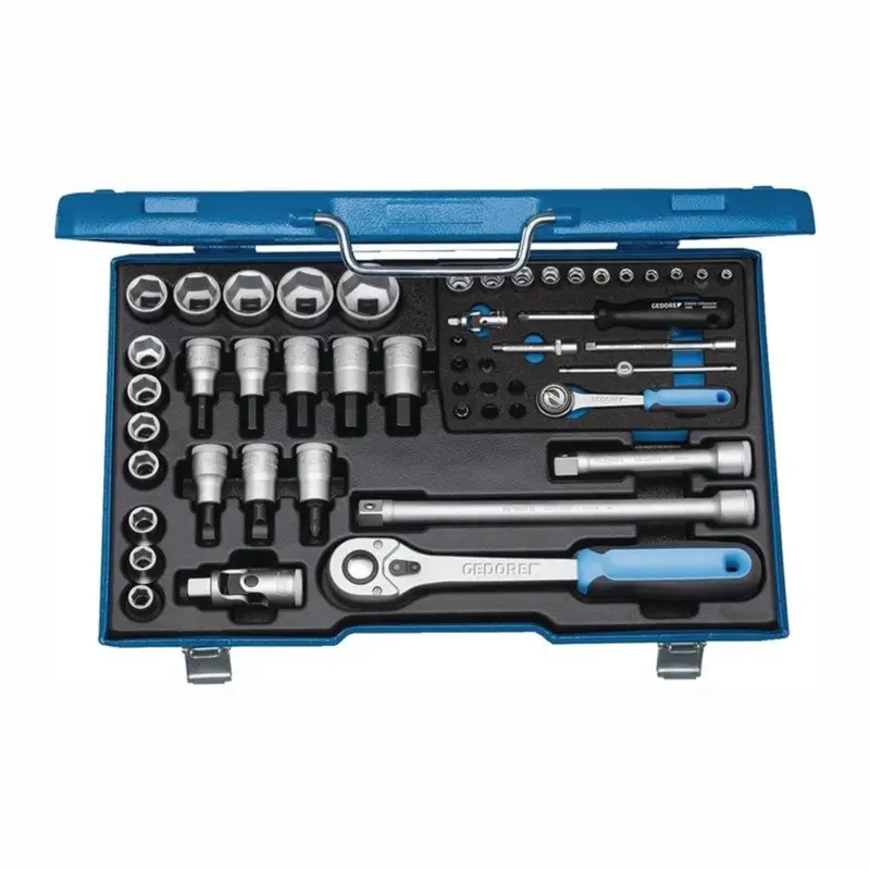 Markenprodukt Gedore Steckschlüsselsatz 19 V20U-10 50tlg. 1/4 + 1/2″ SW 4-30 mm Anzahl Zähne 72/48 6-kant - 6157490