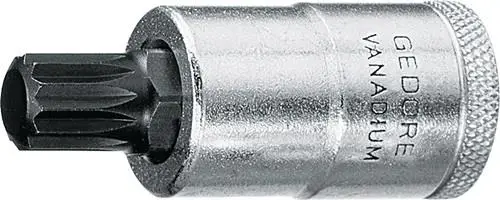 Markenprodukt Gedore Steckschlüsseleinsatz INX 19 1/2″ Innen-Vielzahn M12 100 mm - 6159860
