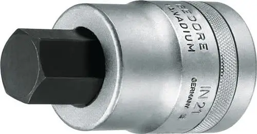 Bestseller Gedore Steckschlüsseleinsatz IN 21 1″ Innen-6-kant SW 19 mm - 6181280