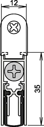 Neu athmer Türdichtung Doppeldicht M-12/35 1-392 1-s.L.833mm Alu.silberf.HLT - 1-392-0835