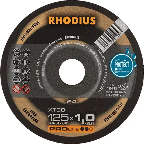 Preisreduziert RHODIUS Trennscheibe XT38 Ø 125 x 1 mm INOX 22,23 mm - 204621