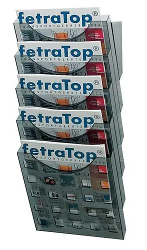 helit Wandprospekthalter 5 Fächer DIN A4 - H61031-08 Preis Gesenkt