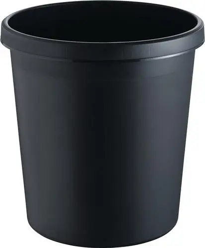 Direkt Vom Hersteller helit Papierkorb 18 l H331xØ315 mm mit Griffrand schwarz - H6123895