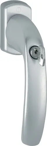 Kracherpreis HOPPE Fenstergriff NY 0810SVS/U10 Alu.F9/stahlfarbig 35mm abschl - 3286606