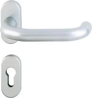HOPPE FS-Garnitur Paris FS-138GF/55/55S Alu.F1-2 D/D TS 55-75mm PZ ov.DIN L/R - 8185019 Direkt Vom Hersteller