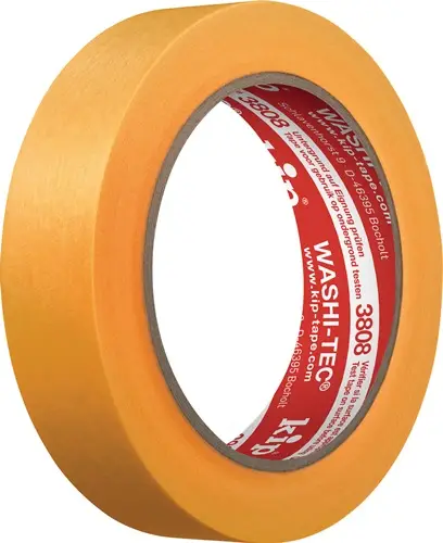 KIP Abdeckband 3808 WASHI-TEC Premium Goldkrepp glatt gelb 50 m x 48 mm Rolle - 3808-48 Super-Preis