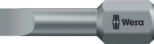 Sofort Bestellen Wera Bit 800/1 TZ für Schlitzschrauben 4 mm Länge 25 mm 1/4″ C6,3 0,5 mm zähhart Torsionszone - 5056203001