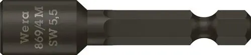 Wera Steckschlüsseleinsatz 869/4M mit 6-kant-Antrieb Schlüsselweite 8 mm Länge 50 mm mit Magnet - 5060423001 Heißes Angebot