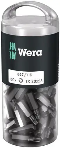 Wera Bitgroßpackung (100 Stk.) 867/1 Z T 30 Länge 25 mm - 5072451001 Neuheit