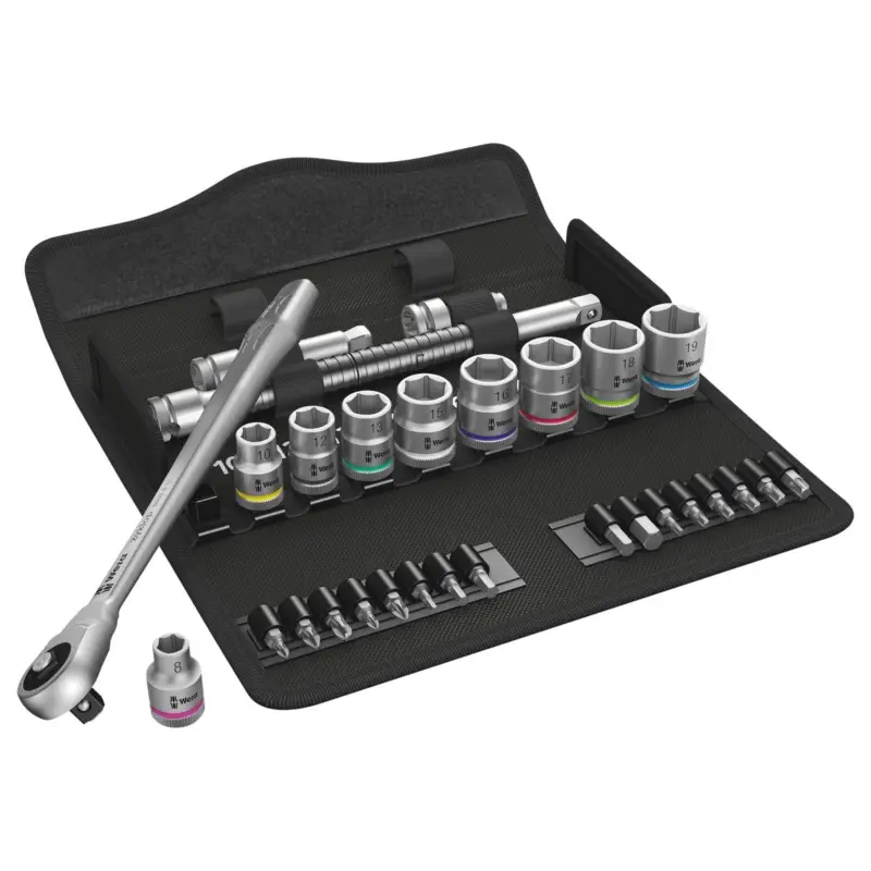 Wera 8100 SB 7 Zyklop Metal-Knarrensatz Durchsteckvierkant 3/8"-Antrieb - 004047 Nur Heute