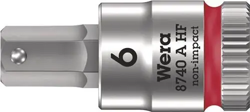 Wera Steckschlüsseleinsatz 8740 A HF 1/4" SW 6 mm Länge 28 mm - 5003337001 Markenware