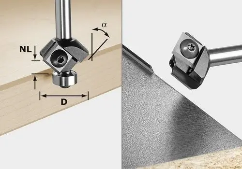 Jetzt Bestellen Festool Wendeplatten-Fasefräser HW S8 HW 45° D27 12x12 KL - 499807