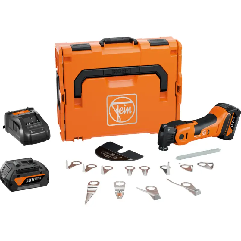 Meistverkauft Fein Akku-MultiMaster AMM 700-1.7Q AS 18 V / 2x 5,0 Ah Akku + Ladegerät inkl. Zubehör im Koffer - 71293762000