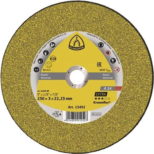 KLINGSPOR Trennscheibe A 24 Extra Ø 180 x 3 mm gerade - 13490 Top-Angebot