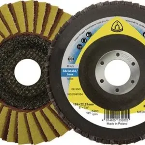 Rabatt KLINGSPOR Fächerscheibe SMT 850 Kombi Ø 125 mm Körnung 80 konisch INOX Zirkonkorund - 312560