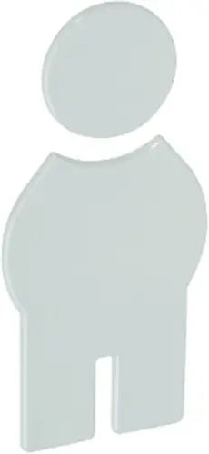 Begrenztes Angebot HEWI Symbol Mann 801.91.010 PA Farb-Nr.90 B.71,5mm H.150mm S.3mm - 801.91.010 90