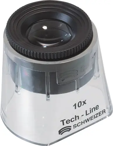 Ausverkauf SCHWEIZER Standlupe Tech-Line Vergr. 10x Vario Linsen-D.22,8mm - 9510