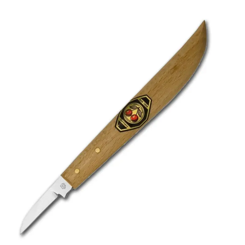 Kirschen Nr. 3358 Kerbschnitzmesser mit rundem Rücken und gerader Schneide, mit Weißbuchenheft - 3358000 Sonderangebot