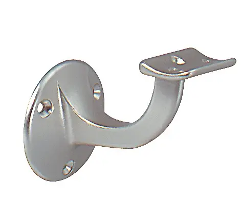 DENI Handlaufträger Alu.silberf.elox.D.Wandplatte 53mm gewölbte Auflage - 5232 0000 01 Knallerangebot