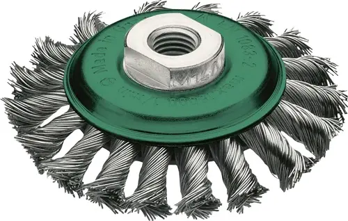 Lessmann Zopfkegelbürste Ø115 mm VA 12 mm 15.000 min-¹ - 472857 Markenprodukt