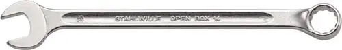 Zertifiziert Stahlwille Ringmaulschlüssel OPEN-BOX 14 SW 36 mm 480 mm - 40103636