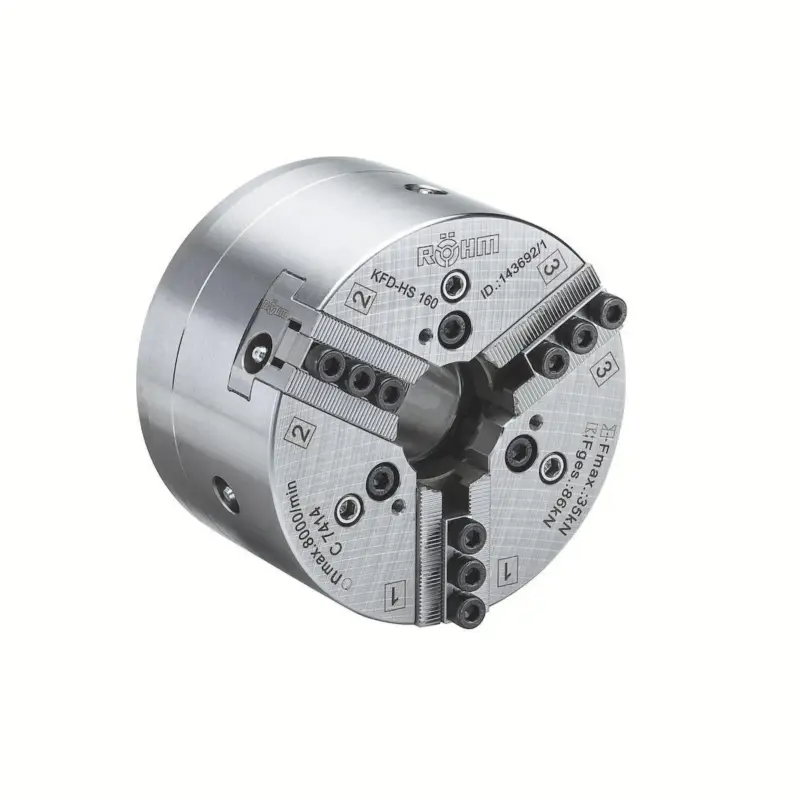 Röhm Kraftspannfutter KFD-HS 175, 3-Backen, Spitzverzahnung 90°, ISO 702-I - 143893 Sichere Zahlung
