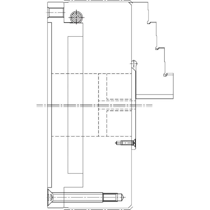Billig Röhm ZS Hi-Tru 160, 3-Backen, DIN 6350, Zylindrische Zentrieraufnahme, Form A - 180279