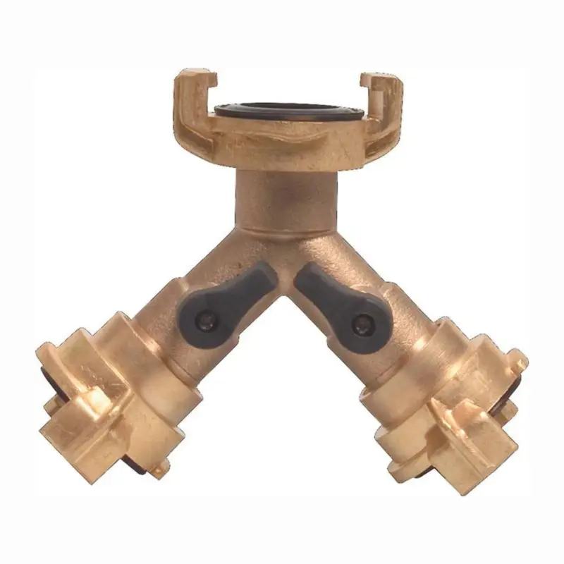 bevo MEGA Y-Stück Schnellkupplung Messing Schlauchgröße 9,5-38 mm Hahnabsperrung - 420535 Must-Have