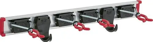 Gerätehalter Länge Führungsschiene 500 mm 2 Haken 4 Halter Aluminium - 04.02.2005 Sale