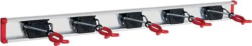 Gerätehalter Länge Führungsschiene 750 mm 5 Halter Aluminium - SB 5.07 Preiswert