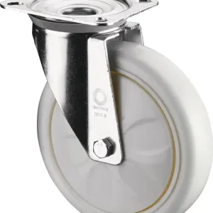 Jetzt Kaufen BS Rollen Lenkrolle D.200mm Trgf.300kg Ku.Platte L135xB110mm Farbe Rl.weiß - L400.B15.201