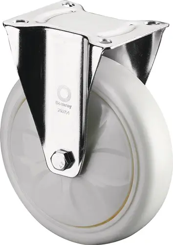 BS Rollen Bockrolle D.125mm Trgf.450kg Ku.Platte L138xB110mm Farbe Rl.weiß - N110.B15.128 Begrenztes Angebot
