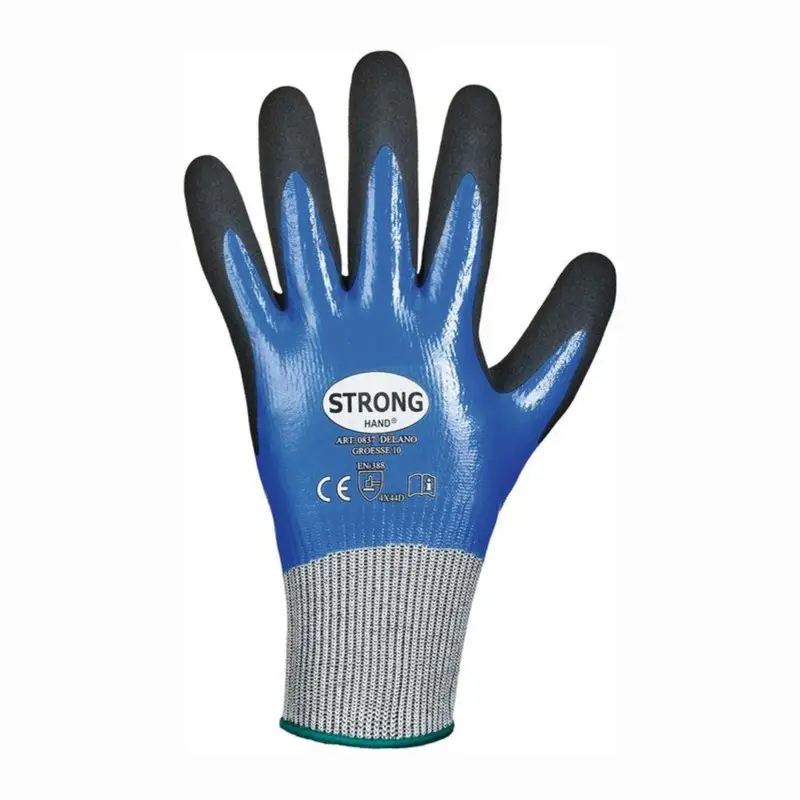 Begrenztes Angebot STRONGHAND Schnittschutzhandschuhe Delano dunkelblau / schwarz EN 388 PSA II Gr. 9 - 0837-09H