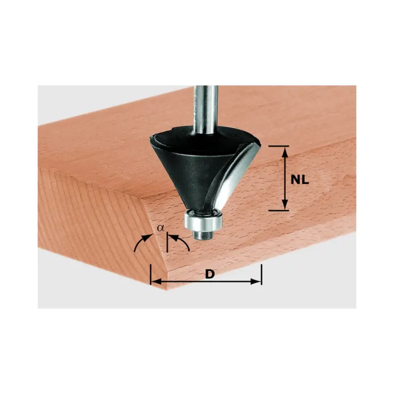 Saisonangebot FESTOOL Fasefräser HW Schaft 8 mm HW S8 D36/45° Nr. 491025