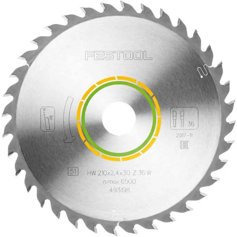 Preiswert Festool Universal Sägeblatt 210 x 2,4 x 30 mm W36 493198 für Tauchsäge TS 75