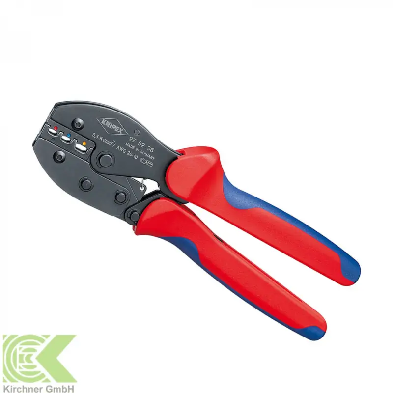 KNIPEX PreciForce® Crimpzange brüniert Mehrkomponenten-Hüllen 220 mm 975236 Geprüft