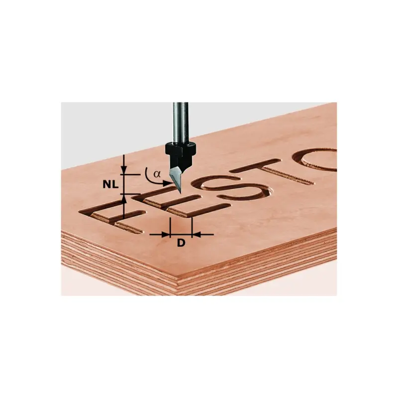 Festool Schriftenfräser Fräser HS Schaft 8 mm D11 491002 Oberfräse OF 1400 2200 Direktkauf