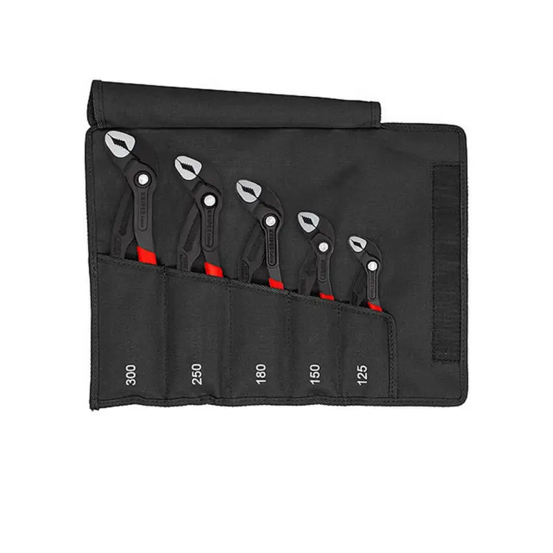 Knipex Cobra Zangenschlüssel Set 5 Teile Kulttasche 001955S5 Wasserpumpenzange Neu