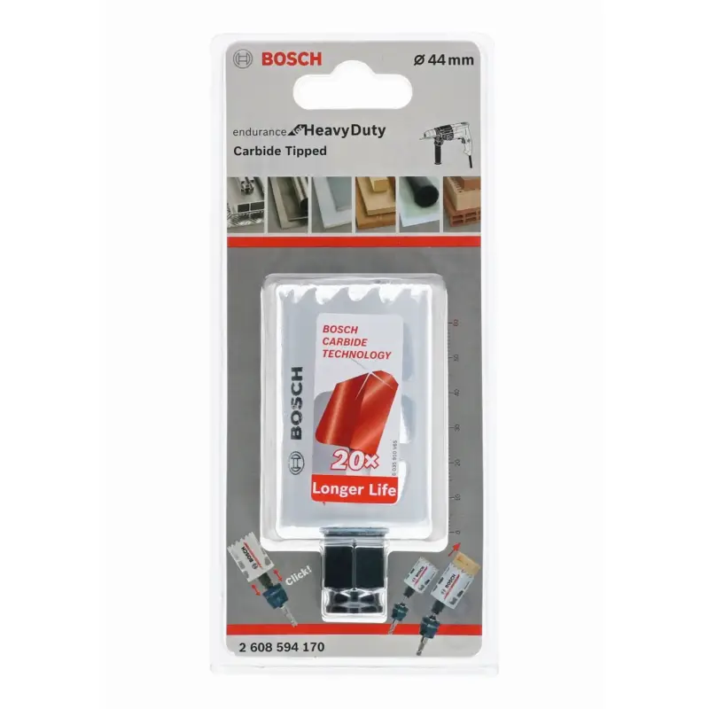 Abverkauf Bosch HM-Lochsäge 44 mm Endurance for Heavy Duty Nr. 2608594170 Hartmetall