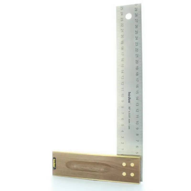 Hedue Tischlerwinkel A030 Nussbaum 300 mm Edelstahlblatt 45 mm Messingbeschlag Top-Preis
