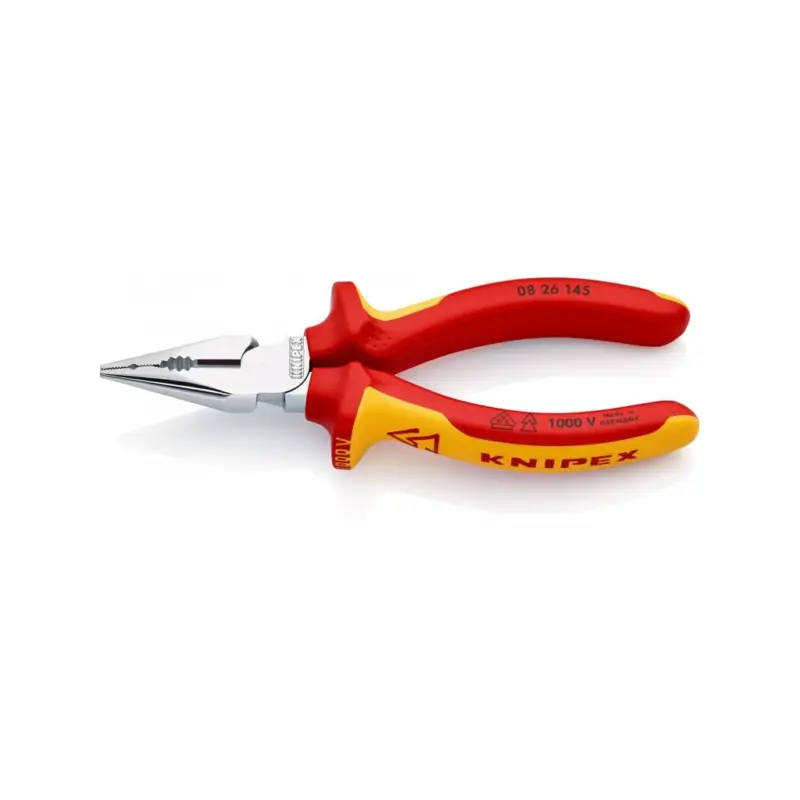 Knipex Spitzkombizange isoliert verchromt VDE Mehrkomponenten-Hüllen 0826145 Top-Angebot