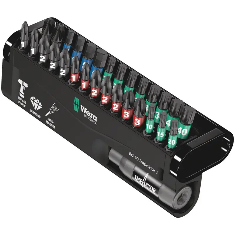 Wera Bit-Check 30 Impaktor 1 mehrkomponentig 30-teilig Bit-Sortiment 05057690001 Neue Kollektion
