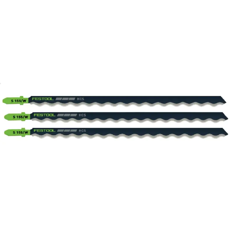 Sale Festool Stichsägeblätter S 155/W/3 HSC Werkzeugstahl Länge 155 mm 3 Stück 204345