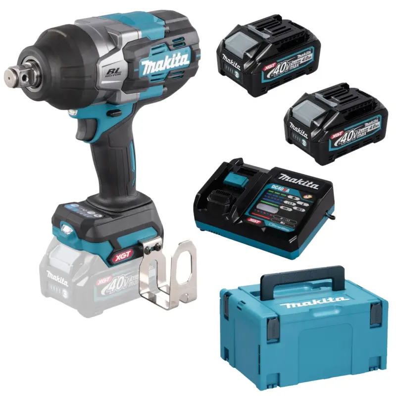 Makita Akku Schlagschrauber TW001GM201 40V max. 2 x 4,0Ah Ladegerät im Makpac Zertifiziert