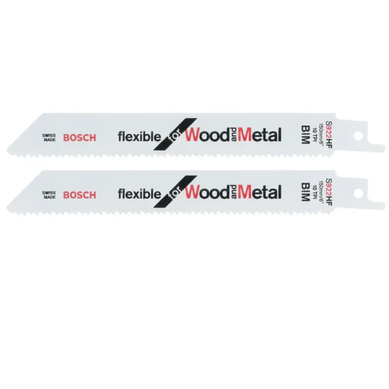Bosch 2 Säbelsägeblätter S 922 HF Flexible for Wood and Metal BIM 2608656039 Top-Seller