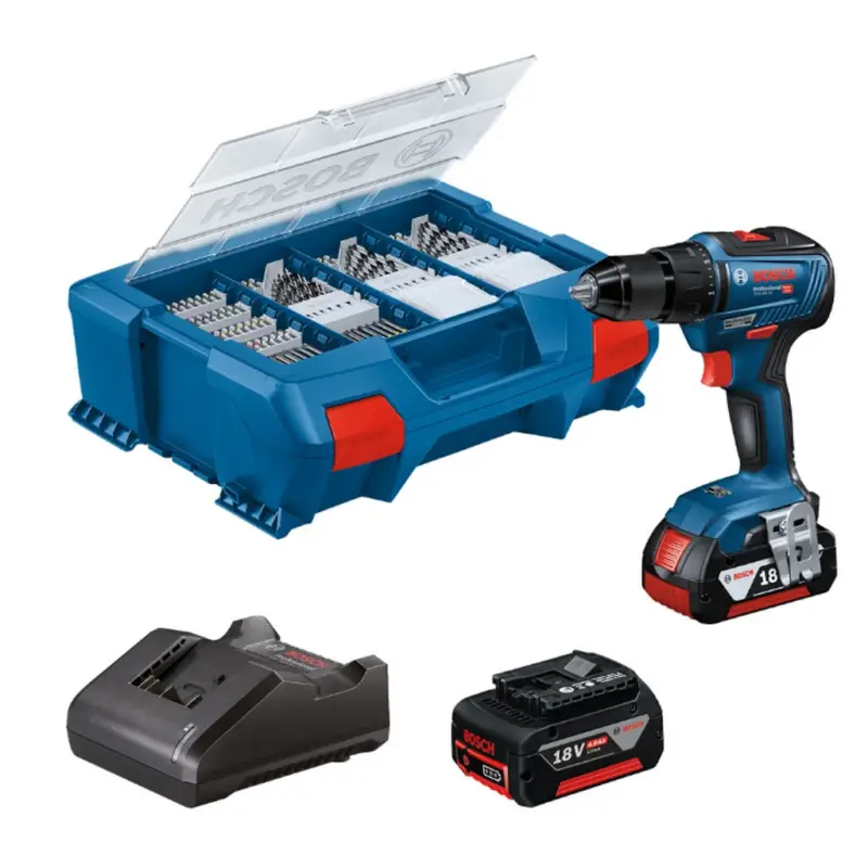 Bosch Akku-Bohrschrauber GSR 18V-55 2x 4,0Ah Zubehör-Set GAL 18V-20 06019H5209 Expressversand