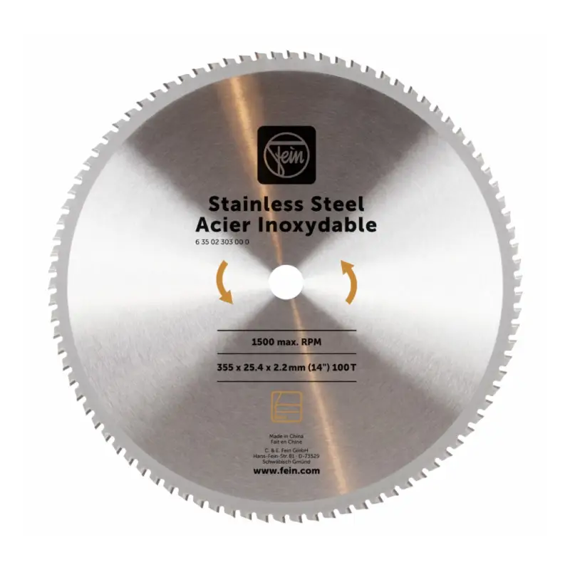 Top-Preis Fein Sägeblatt Edelstahl 355 mm Z100 für Metallkappsäge MKAS 355 63502303000