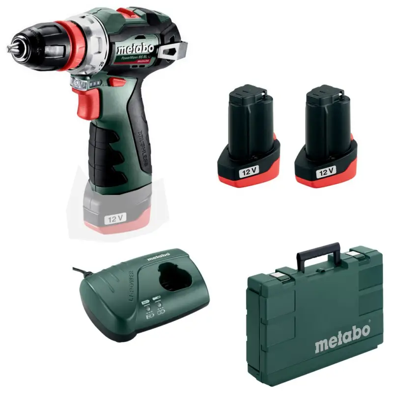Metabo Akku-Bohrschrauber PowerMaxx 12 V BS BL Q 601749500 im Kunststoffkoffer Sonderangebot