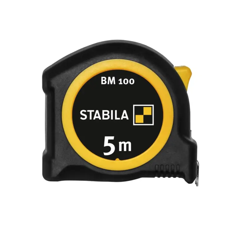 Stabila Taschenbandmaß BM 100 5m 19568 Bandbreite 19 mm Maßband Messen Sichere Zahlung