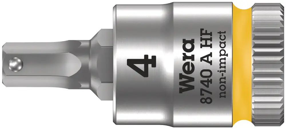 Wera 8740 A HF Zyklop Bitnuss 1/4"-Antrieb Innensechskantschrauben 4 x 28 mm Finale Aktion